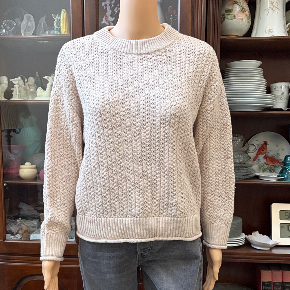 Universal Thread Women's Textured Cream Sweater